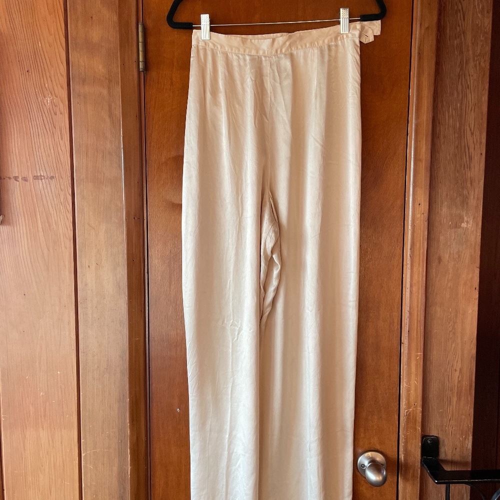 RALPH LAUREN SILK PANTS CREAM